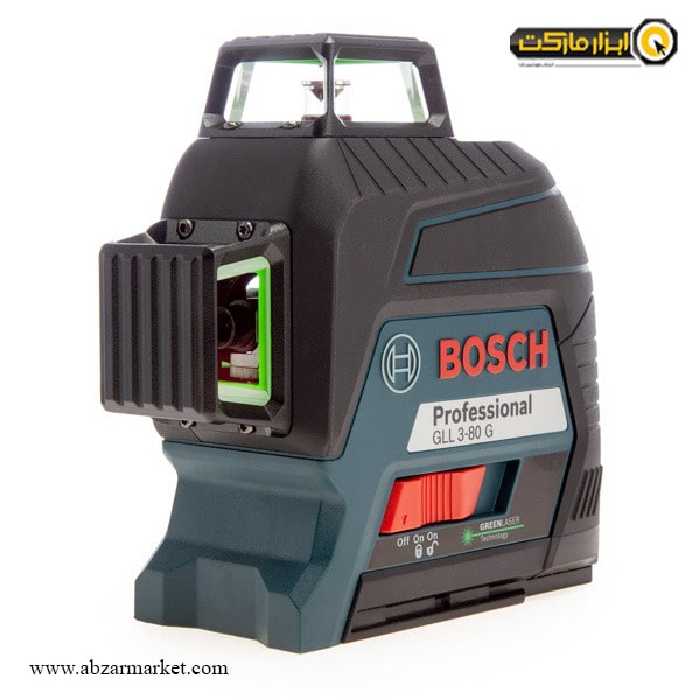 تراز لیزری بوش سه خط 360 درجه نور سبز مدل GLL 3-80 G