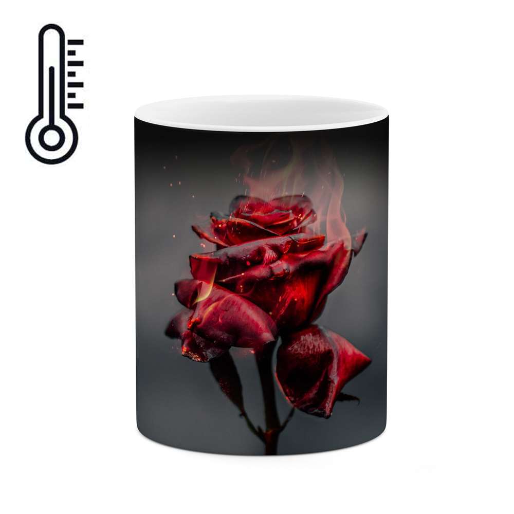 ماگ حرارتی طرح گل آتشی  مدل mgph14992