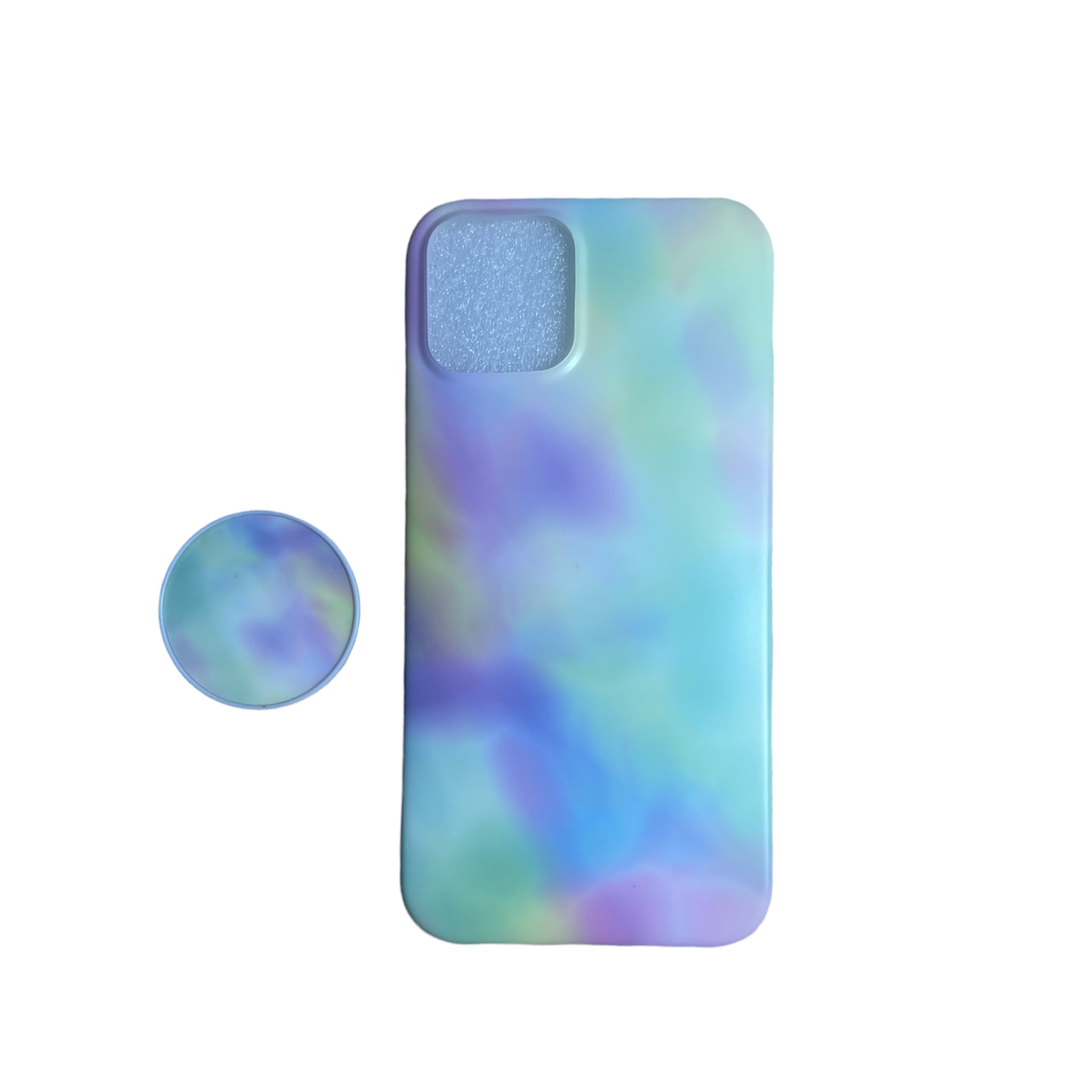 كاور طرح ابرنگي كد 19 مناسب براي گوشي موبايل اپل iphone 12/12pro به همراه پايه نگهدارنده