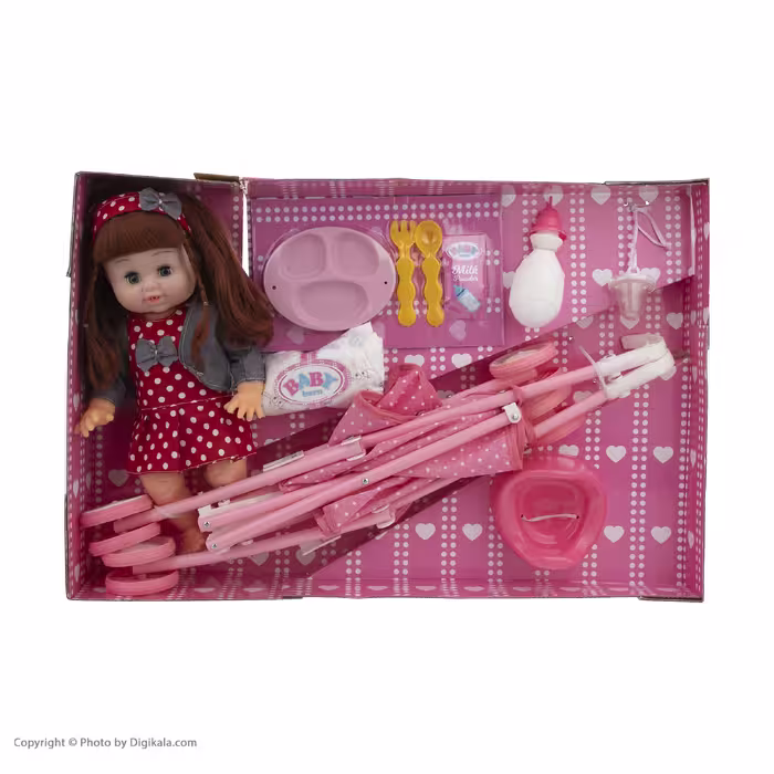 عروسک بیبی بورن مدل MV655-3 ارتفاع 35 سانتی متر 