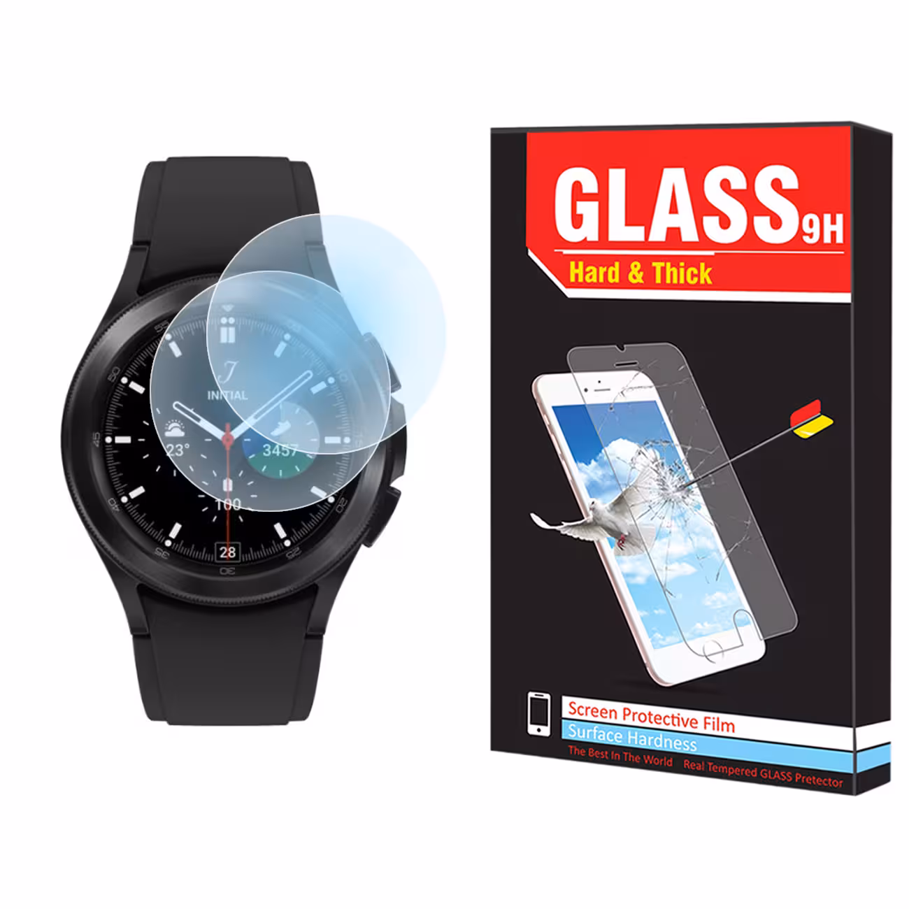 محافظ صفحه نمایش نانو هارد اند تیک مدل NHT مناسب برای ساعت هوشمند سامسونگ Galaxy Watch 4 Classic 42mm بسته دو عددی