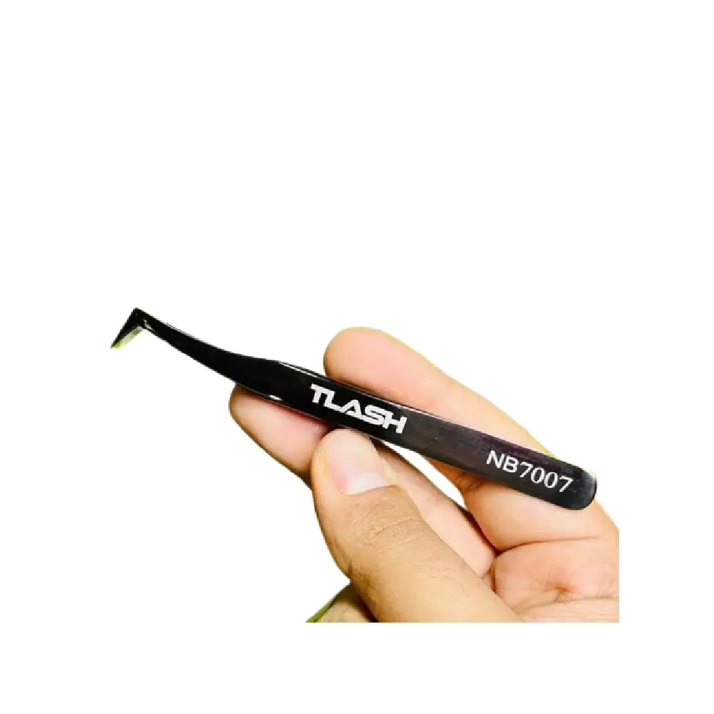 پنس کاشت مژه 90 درجه شیار دار تی لش NB7007 - فروشگاه میرکمالی