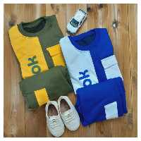 ست بلوز شلوار اسپرت Rebook  رنگبندی یشمی زرد وسفیدآبی،سایزبندی 50،55،60 مناسب 7تا12سال