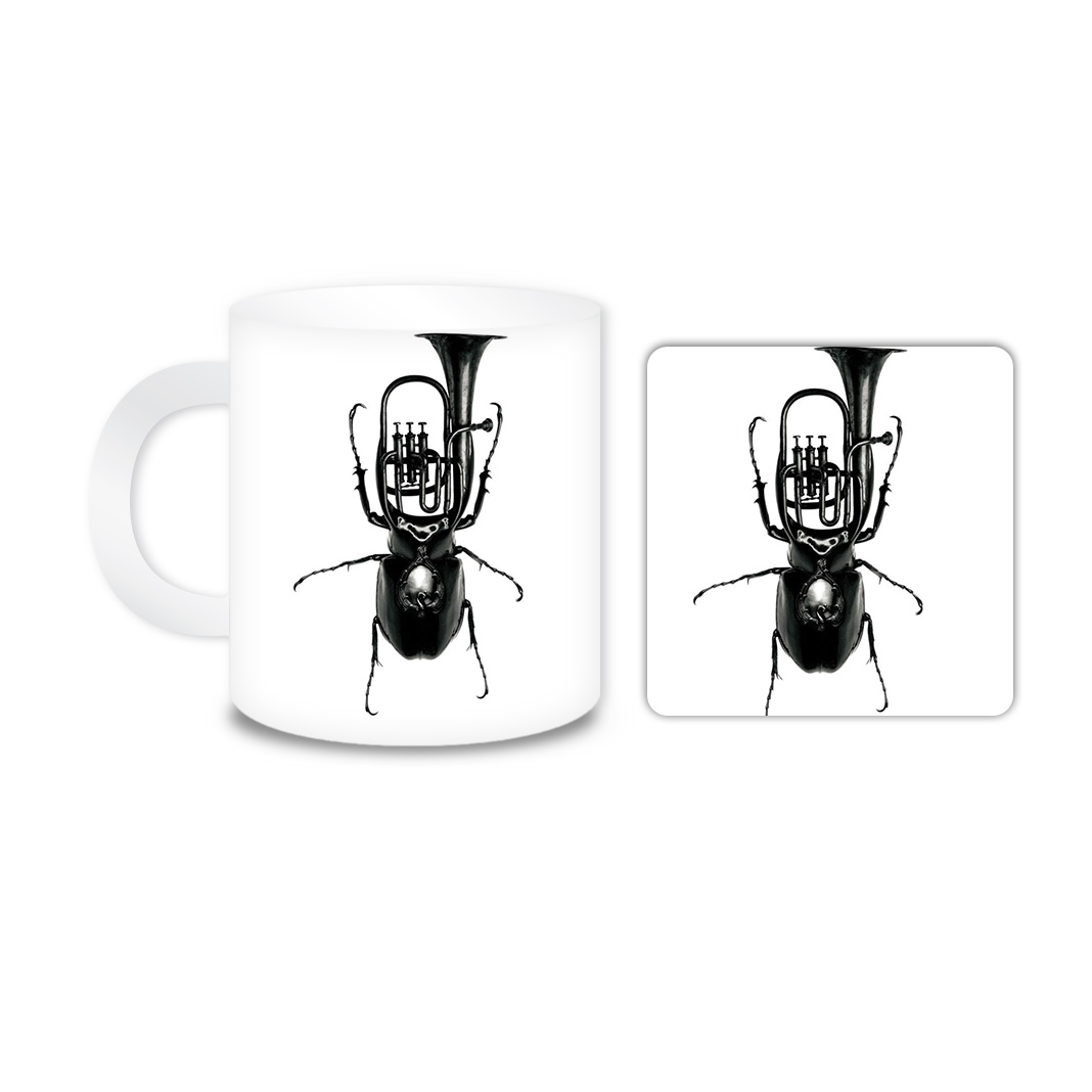 ماگ مدل سوسک کد 884 به همراه زیر لیوانی