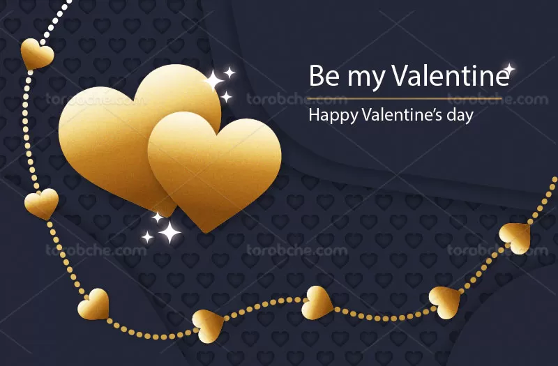 وکتور قلب طلایی | گرافیک با طعم تربچه