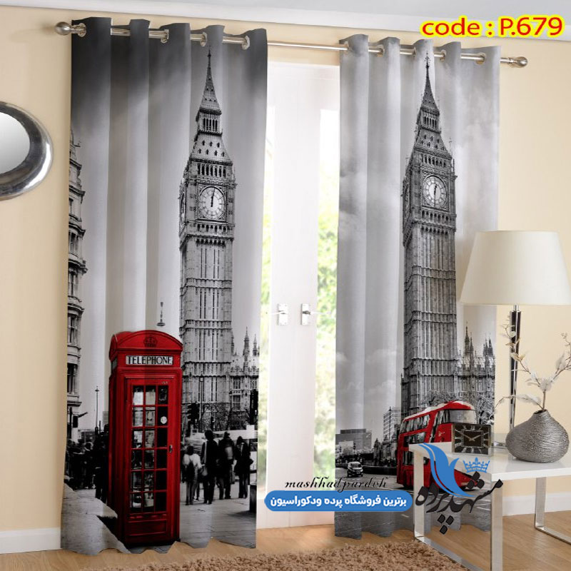 پرده پانچ منظره طرح لندن کد p-679