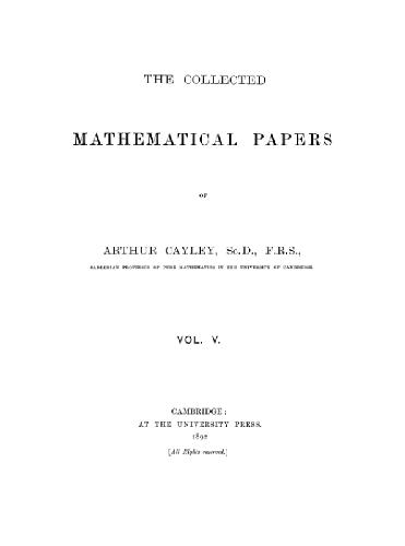 خرید و دانلود نسخه کامل کتاب Collected mathematical papers