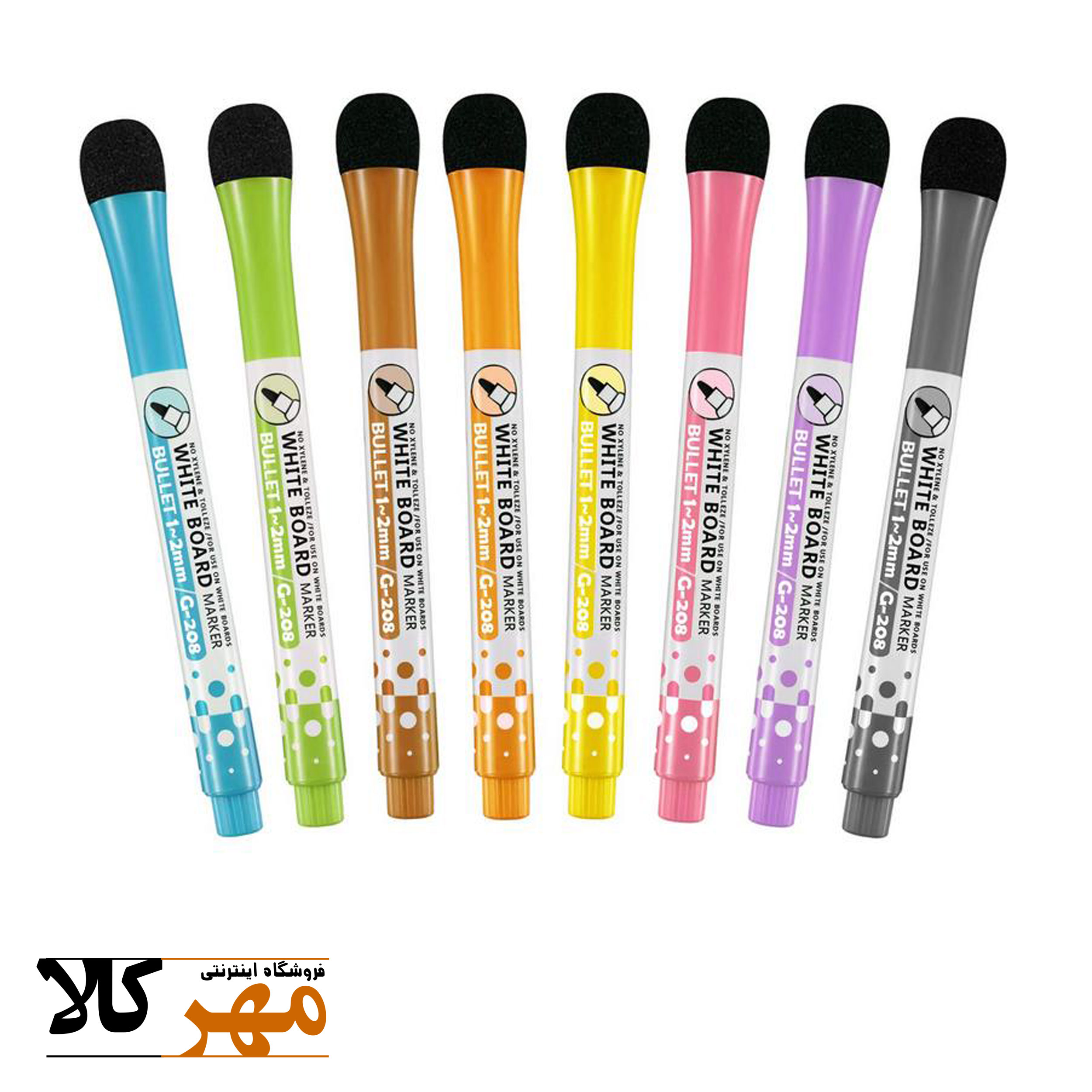 ست ماژیک وایت برد 8 رنگ مگنتی gxin g-208