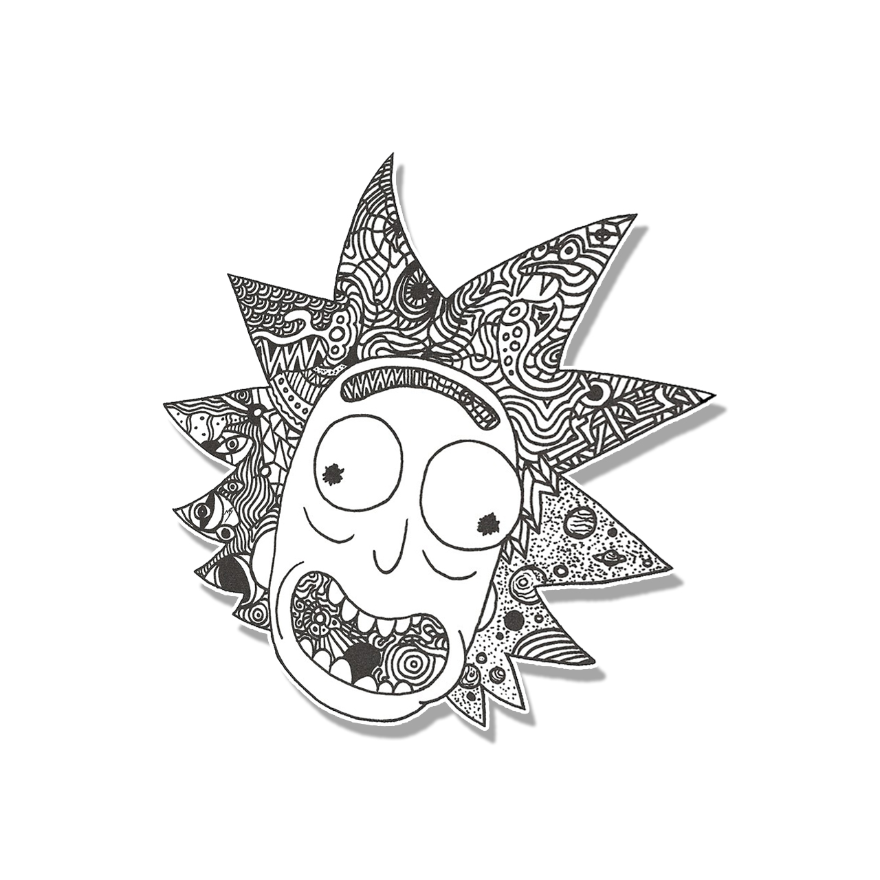 استیکر طرح ریکی و مورتی کد 84