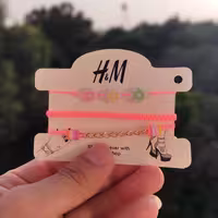 پک سه عددی دستبند پابند H M  بافت 