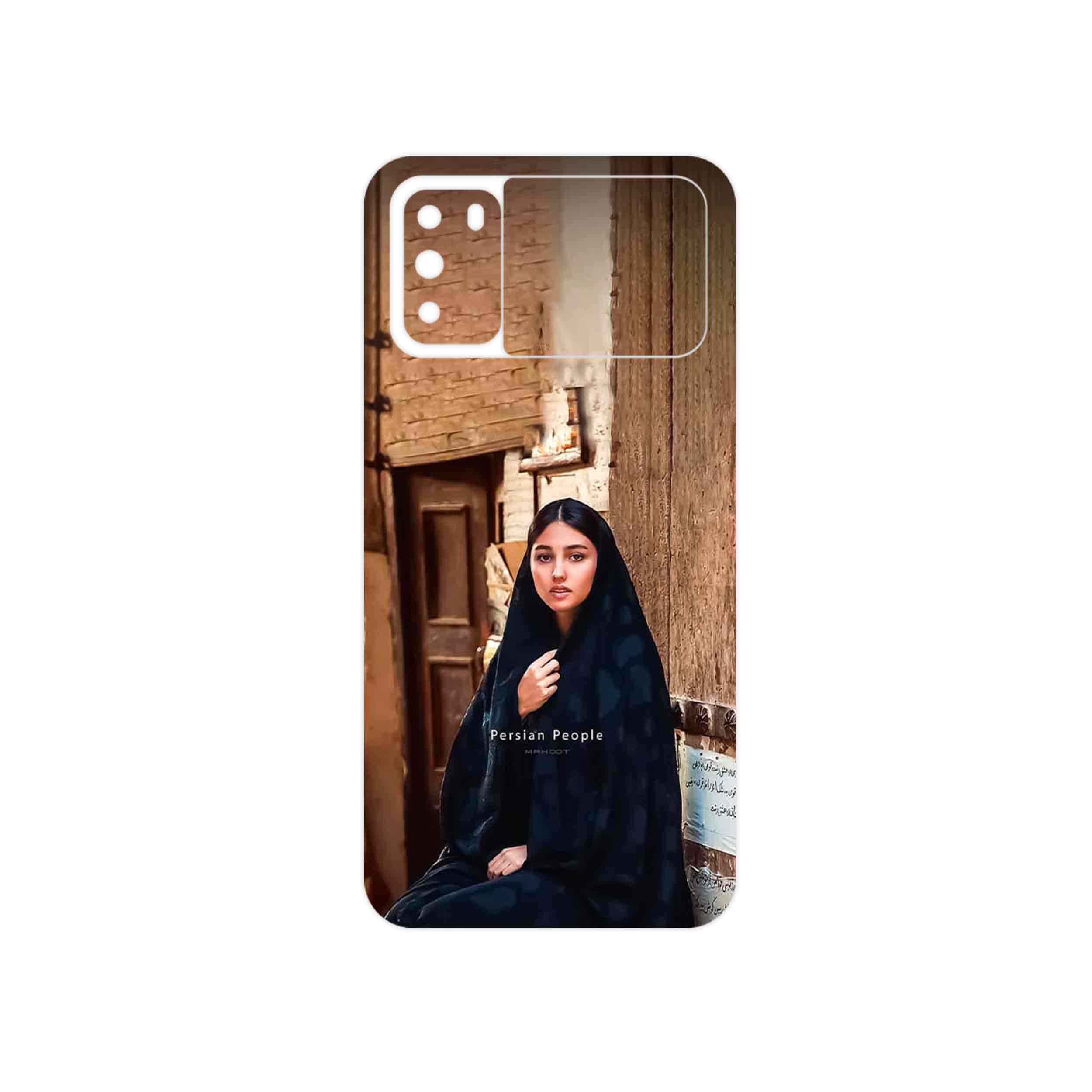 برچسب پوششی ماهوت مدل Portrait of an Iranian Woman مناسب برای گوشی موبایل شیائومی Poco M3