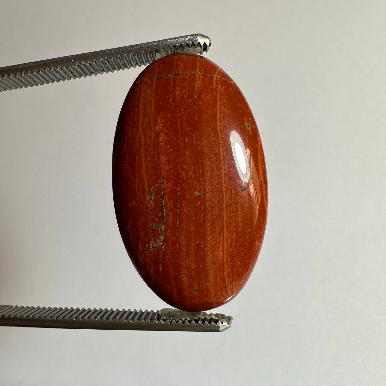 سنگ جاسپرقرمز طبیعی بیضی شناسه 16