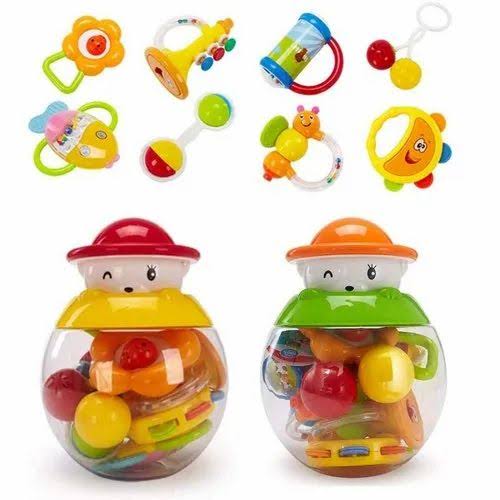 پک جغجغه 8 عددی نوزاد دلقک Biai toys