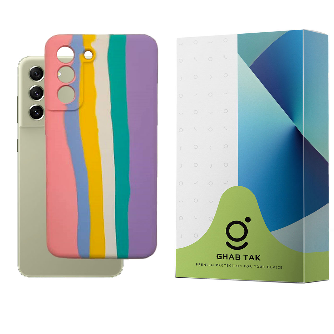 کاور قاب تک طرح آبرنگی مدل Guard-14A مناسب برای گوشی موبایل سامسونگ Galaxy S21 FE 5G