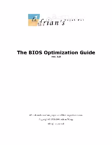 خرید و دانلود نسخه کامل کتاب The BIOS optimization guide v5.8