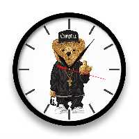 ساعت دیواری راویتا مدل تدی کد 3427  در رنگ های مشکی و سفید 