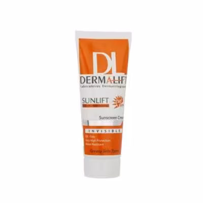 کرم ضد آفتاب بدون رنگ درمالیفت مدل SPF50 محافظ UVA ،UVB، ضد آب، مناسب پوست چرب حجم 40 میلی‌لیتر