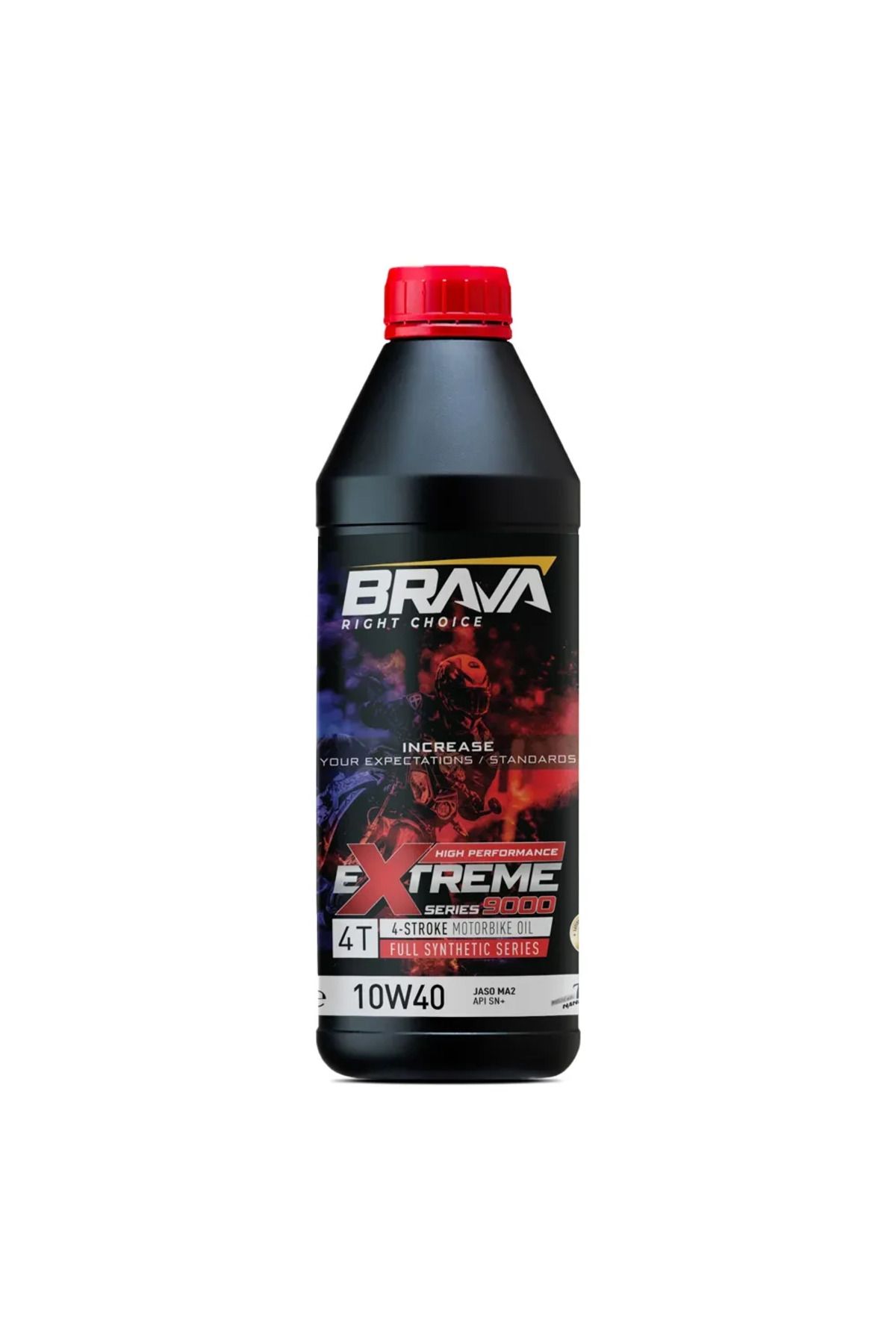 روغن و مکمل موتور شدید 9000 4T 10W40 1 لیتر براوا اورجینال Brava