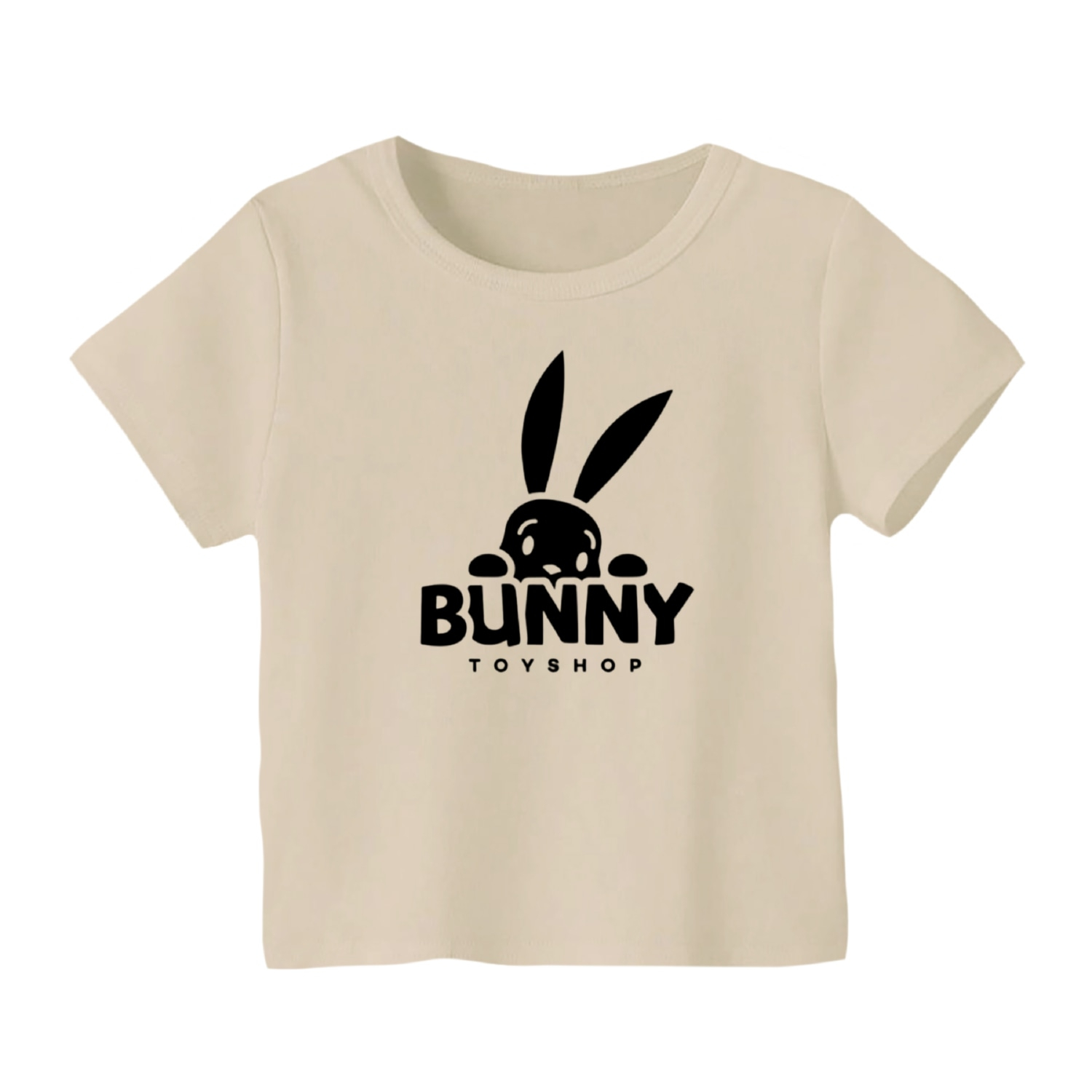 تی شرت آستین کوتاه بچگانه مدل خرگوش کد 2 رنگ کرم