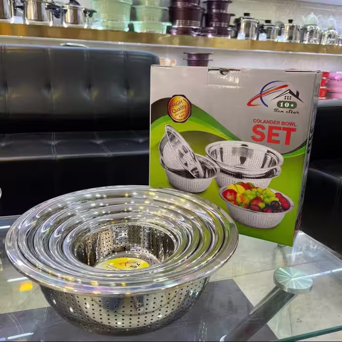 سرویس آبکش استیل 5 پارچه