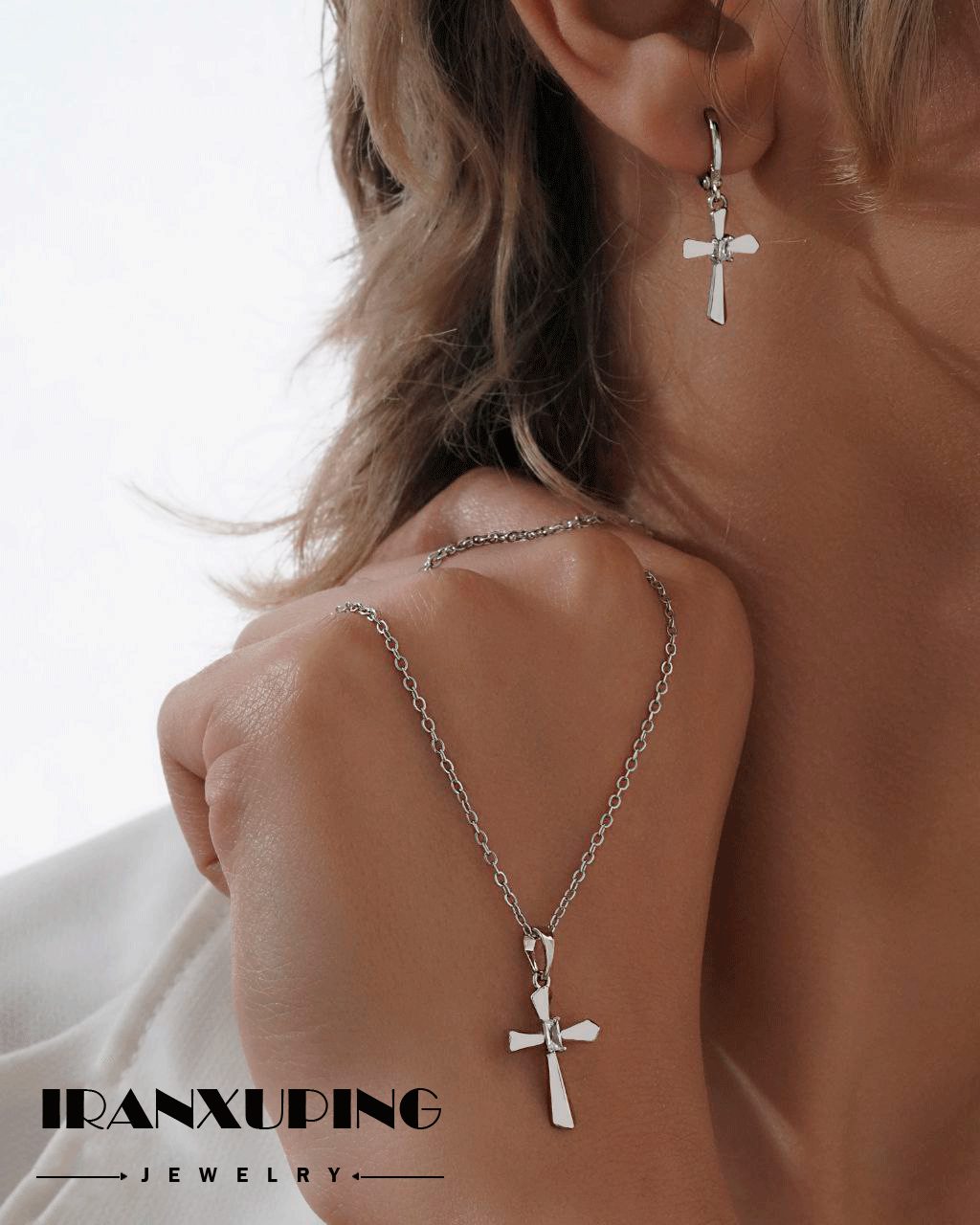 نیم ست بدون زنجیر ژوپینگ اصل با روکش طلا 24 عیار کد XPH46073