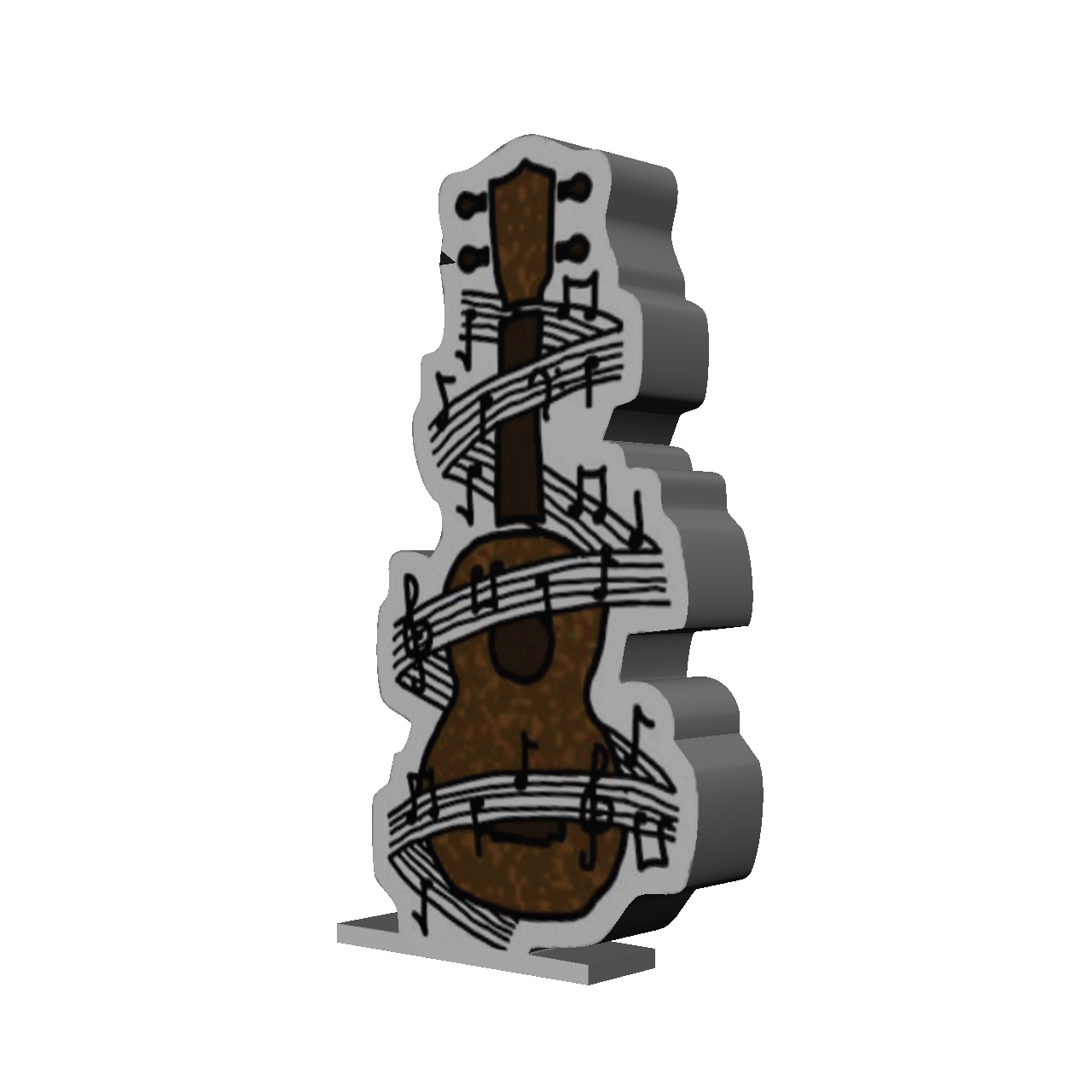 استیکر چوبی مدل Music15