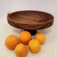میوه خوری چوب پایه دار با گنجشک طلایی | hesamwood