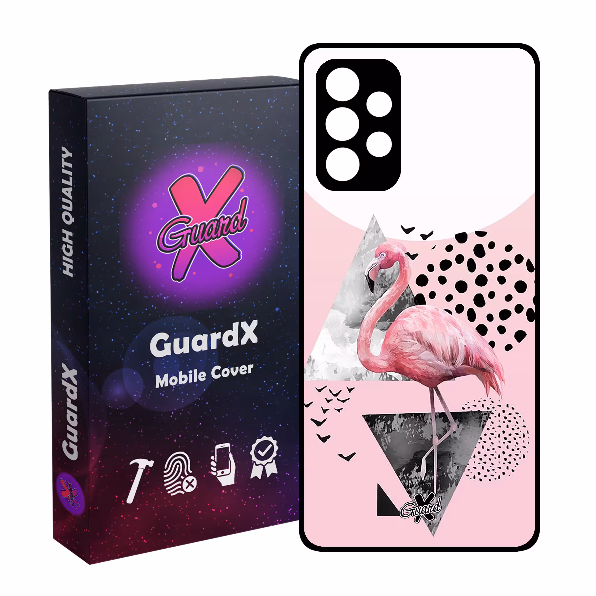 کاور گارد ایکس طرح Flamingo مدل Glass10066 مناسب برای گوشی موبایل سامسونگ Galaxy A32 5G
