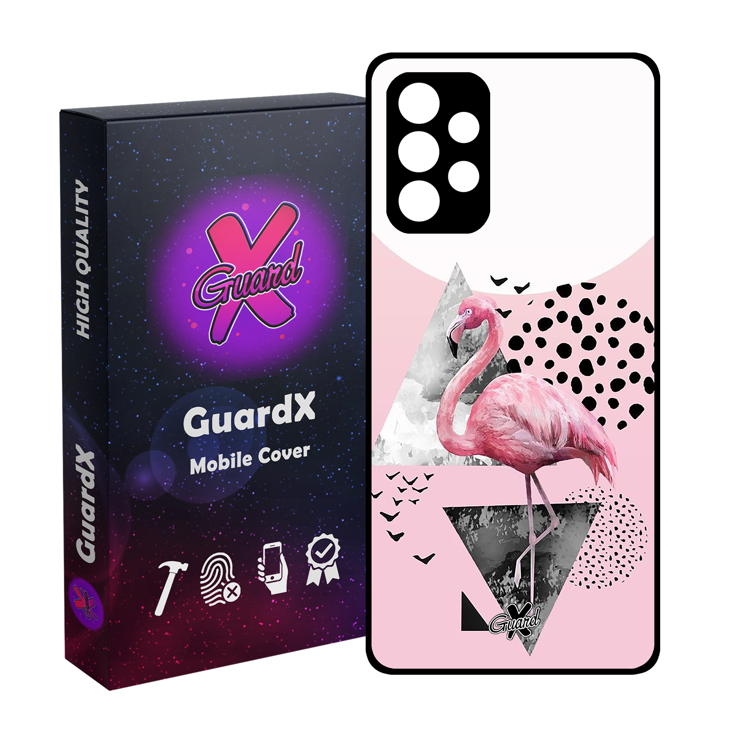 کاور گارد ایکس طرح Flamingo مدل Glass10066 مناسب برای گوشی موبایل سامسونگ Galaxy A32 5G