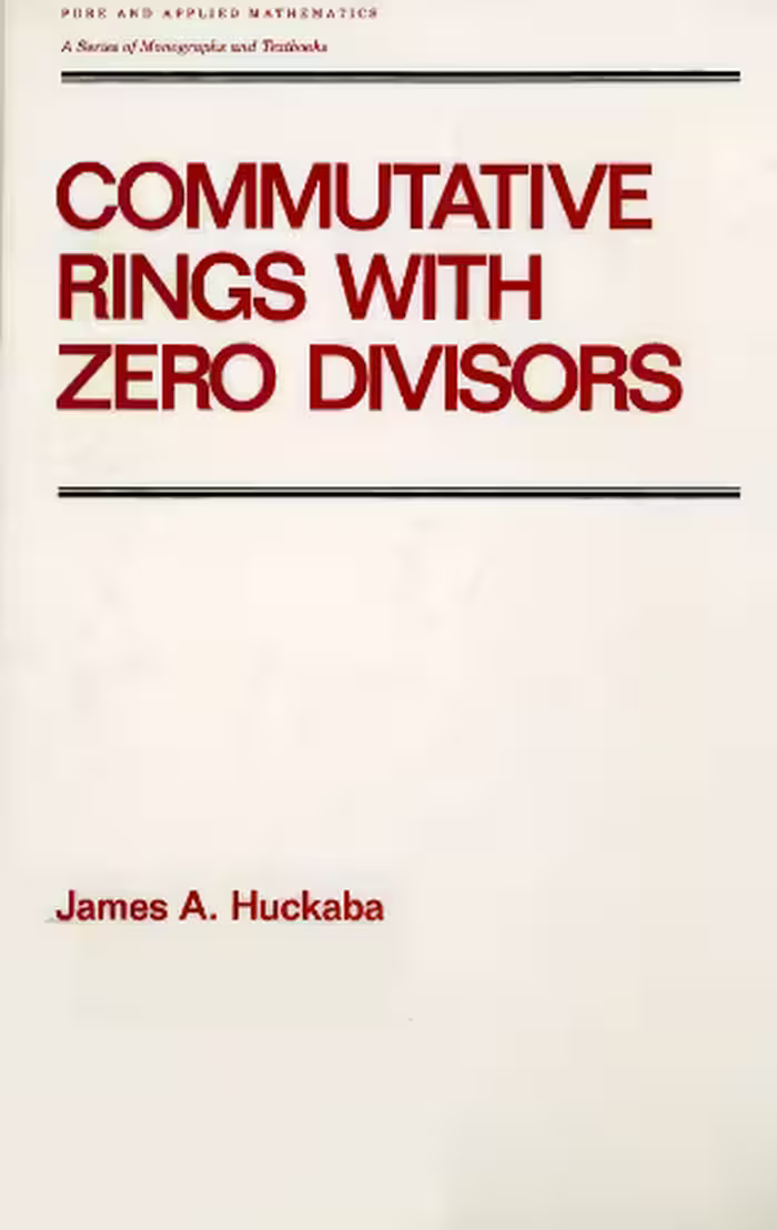 خرید و دانلود نسخه کامل کتاب Commutative Rings with Zero Divisors