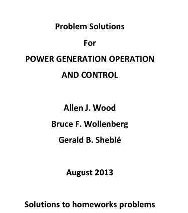 خرید و دانلود نسخه کامل کتاب [Soultion Manual] Power Generation, Operation, and Control (3rd Edition) - Pdf