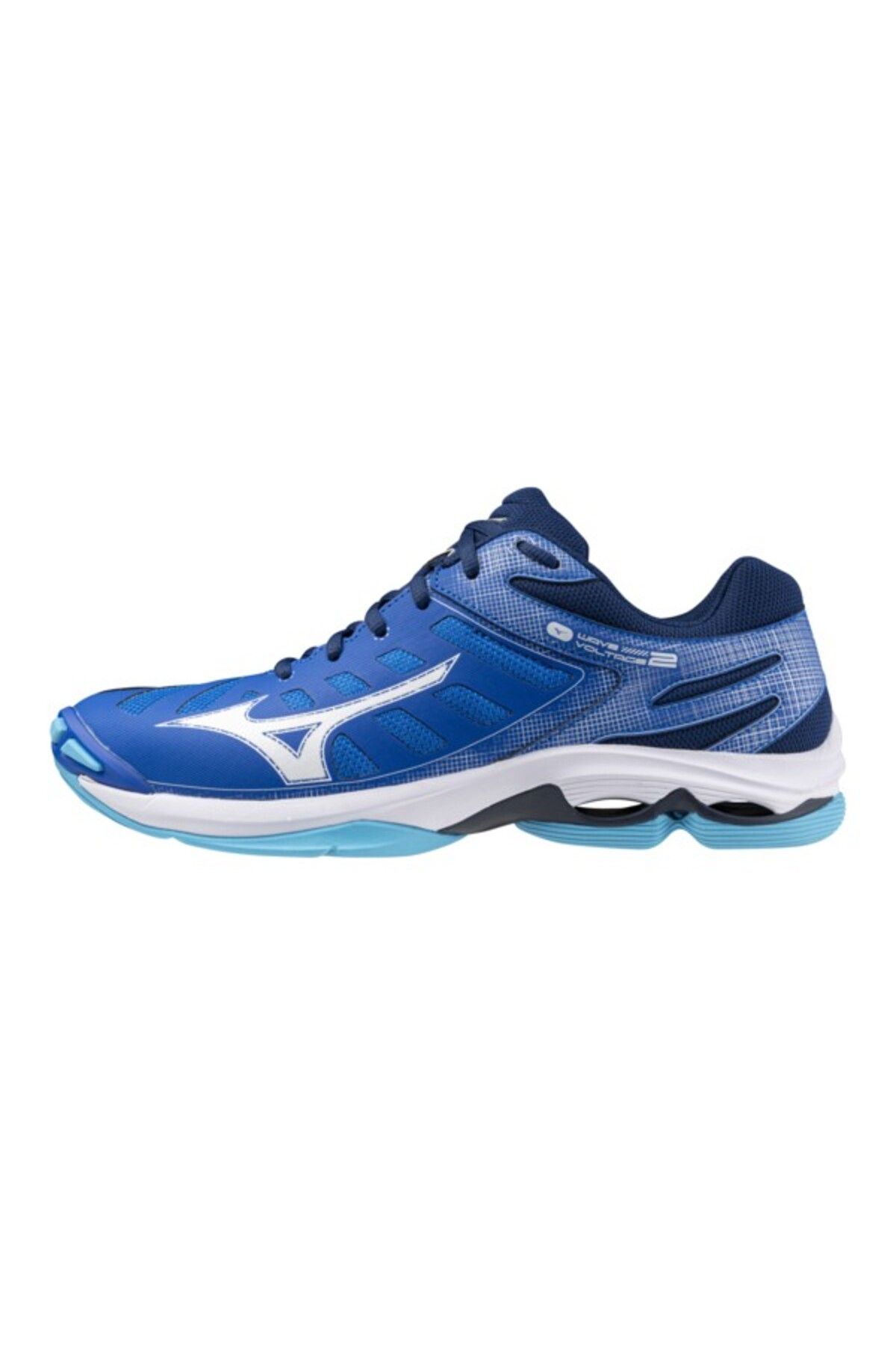 کفش والیبال چند رنگ مردانه ولتاژ موج 2 آبی Mizuno