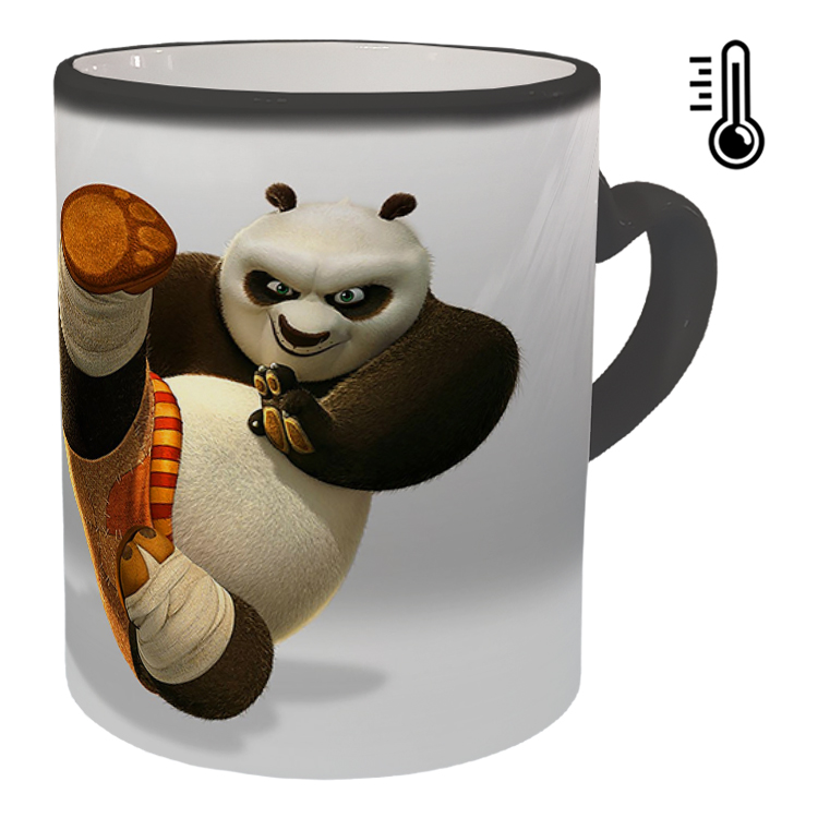 ماگ حرارتی مدل دسته قلبی طرح پاندا کونگ فو کار کد 26