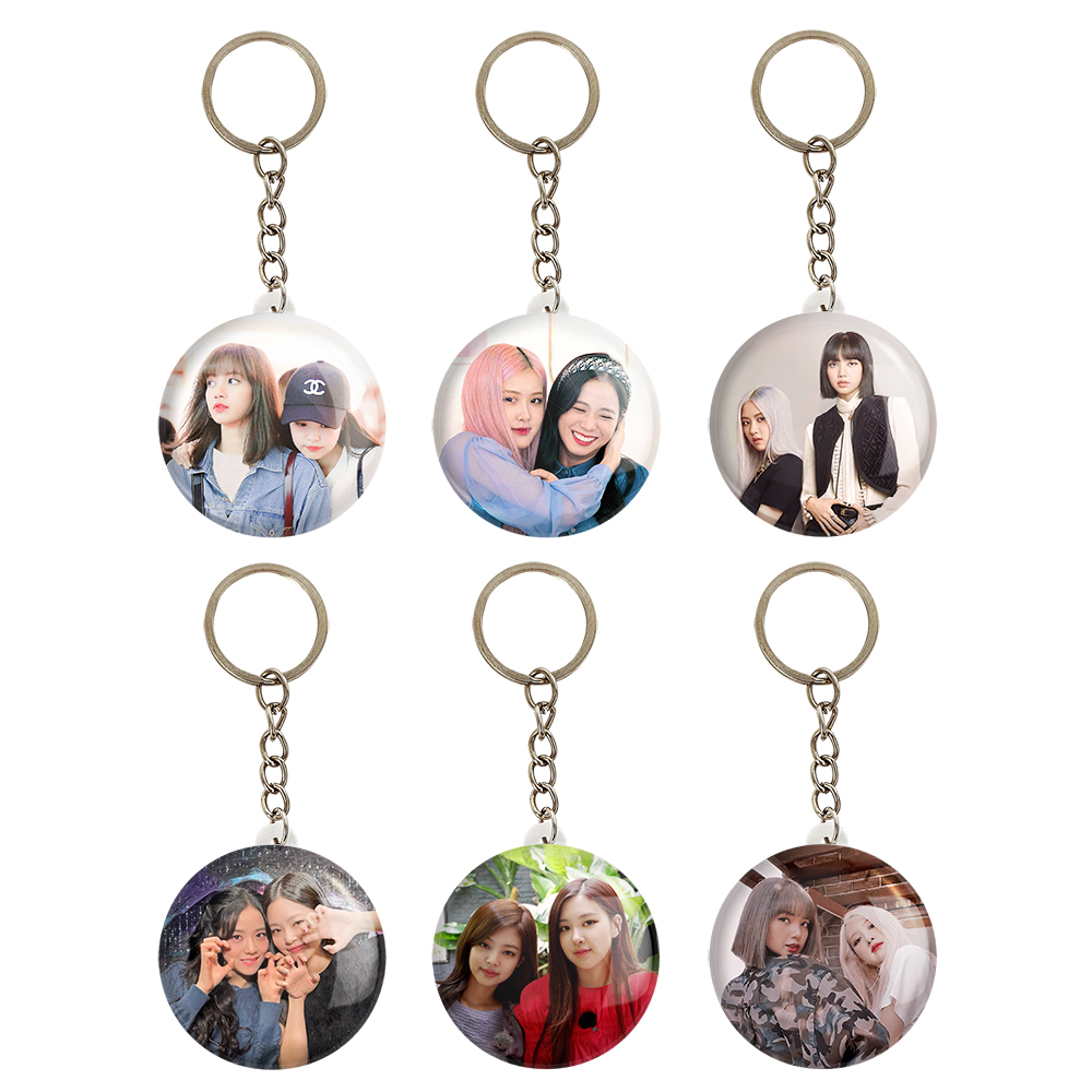 جاکلیدی خندالو مدل گروه بلک پینک کد 710B مجموعه 6 عددی