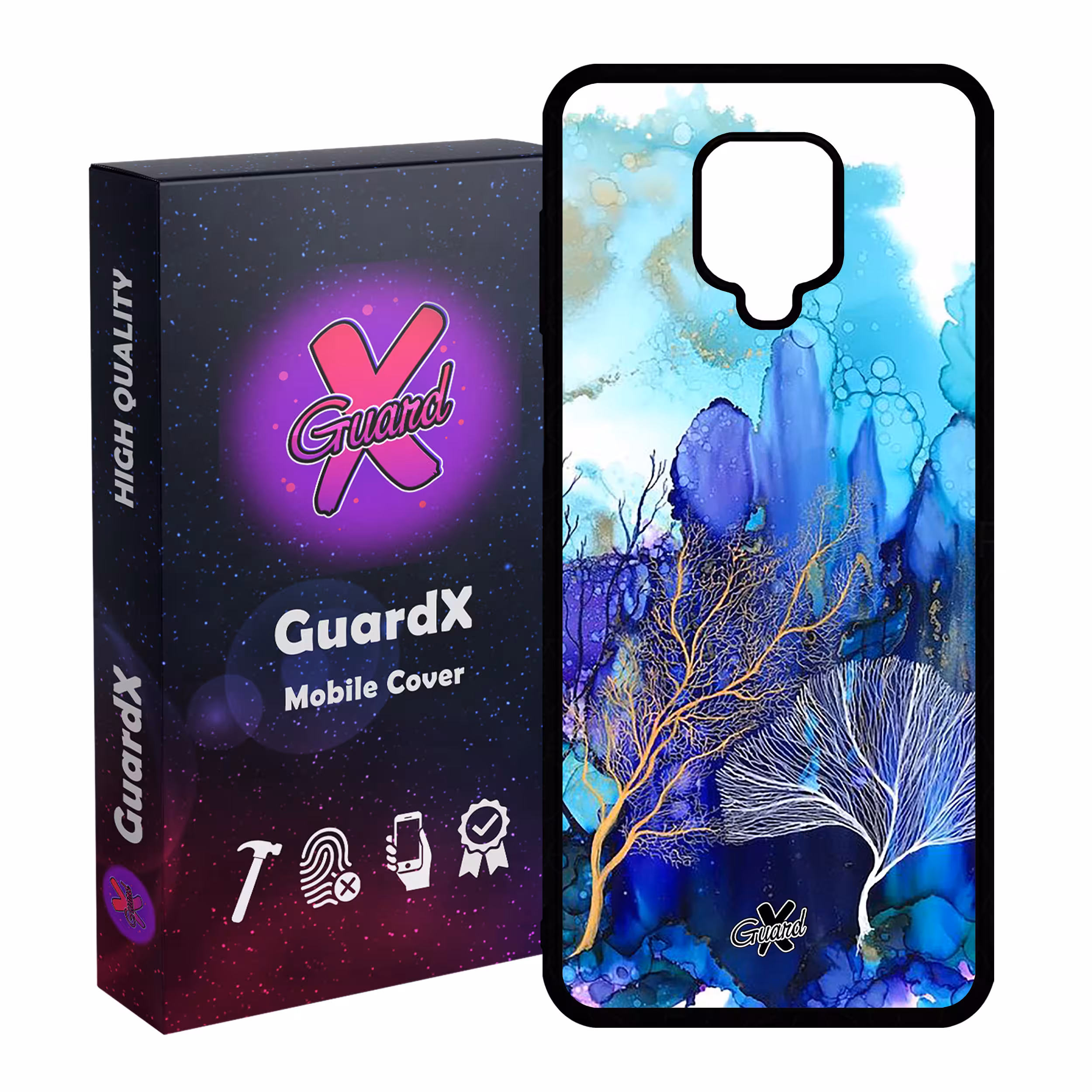 کاور گارد ایکس طرح آبرنگی مدل Glass10292 مناسب برای گوشی موبایل سامسونگ Redmi Note 9S / Note 9 Pro / Note 9 Pro Max
