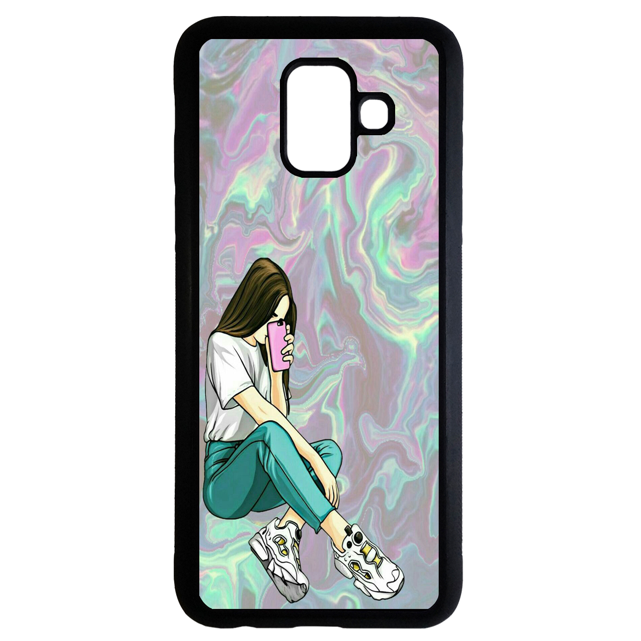 کاور طرح دخترانه کد 9330 مناسب برای گوشی موبایل سامسونگ galaxy a6 plus 2018