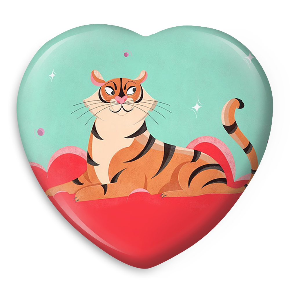 پیکسل خندالو طرح سال ببر مدل قلبی کد 13045