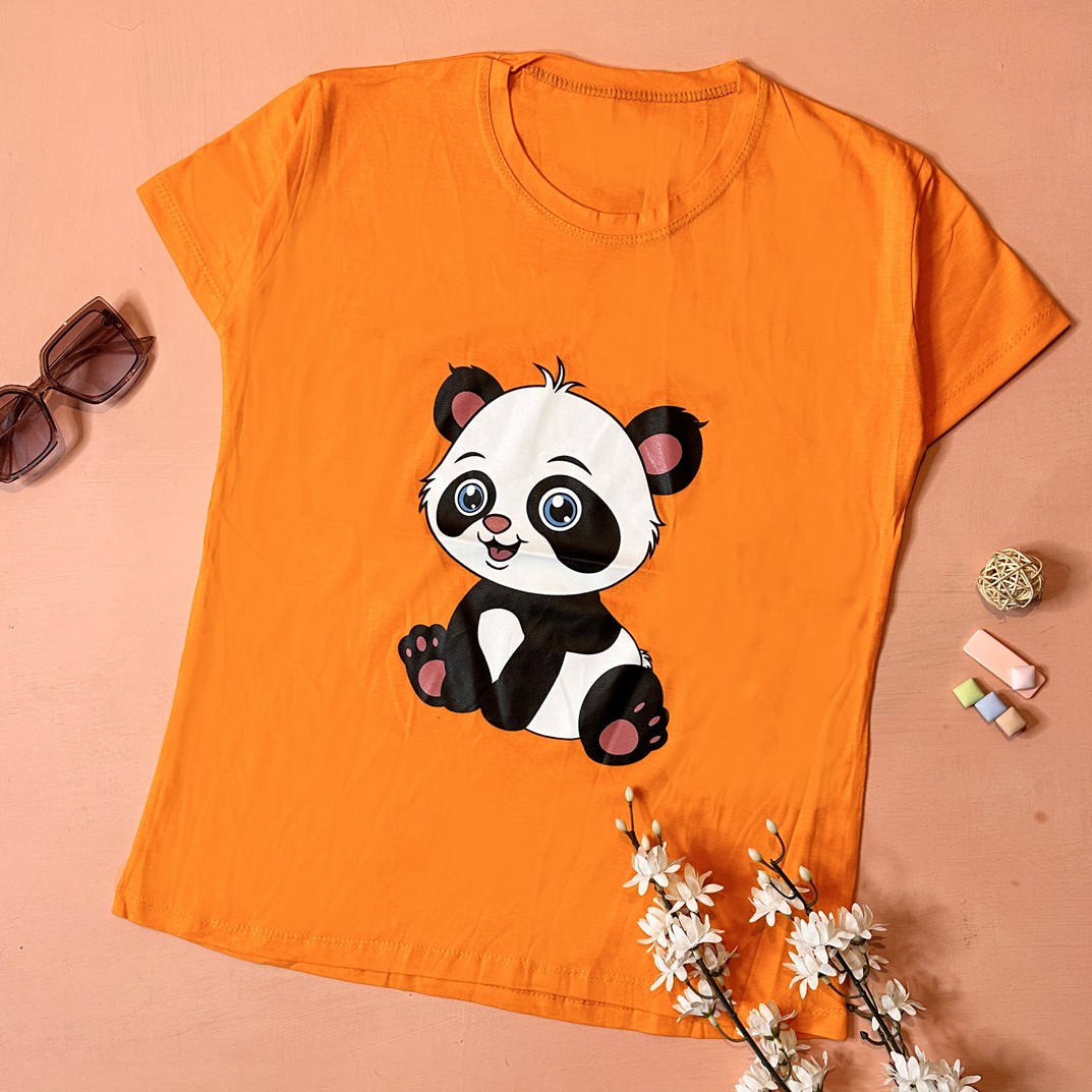 تیشرت دخترانه پاندا عروسکی جنس نخ پنبه با کیفیت عالی 