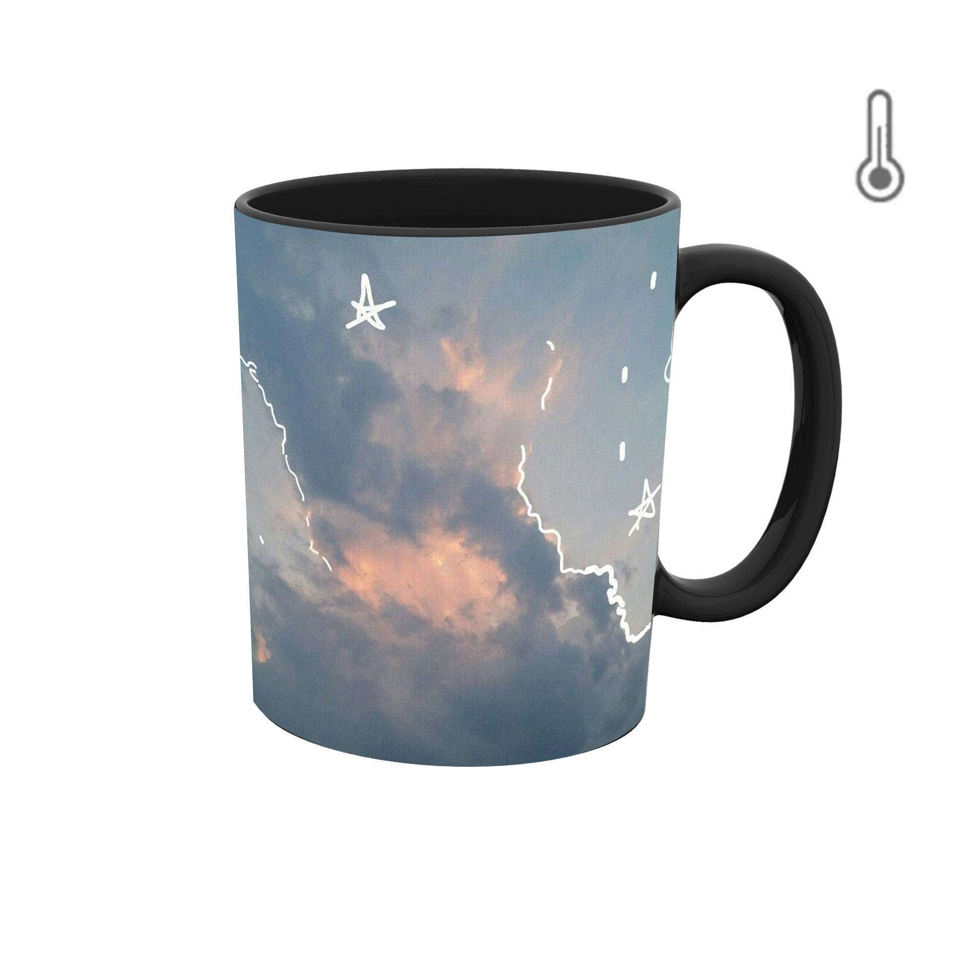 ماگ حرارتی طرح گرافیکی ماه و ستاره 