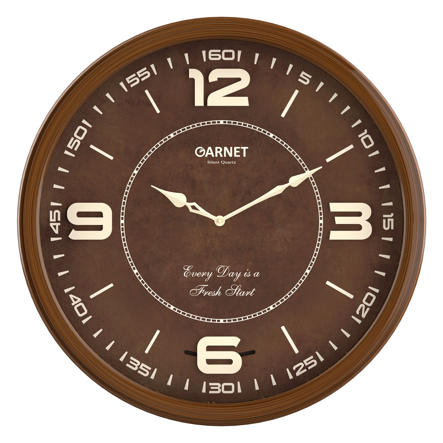 ساعت دیواری شوبرت رنگ قهوه ای مدل گارنت کد 5224