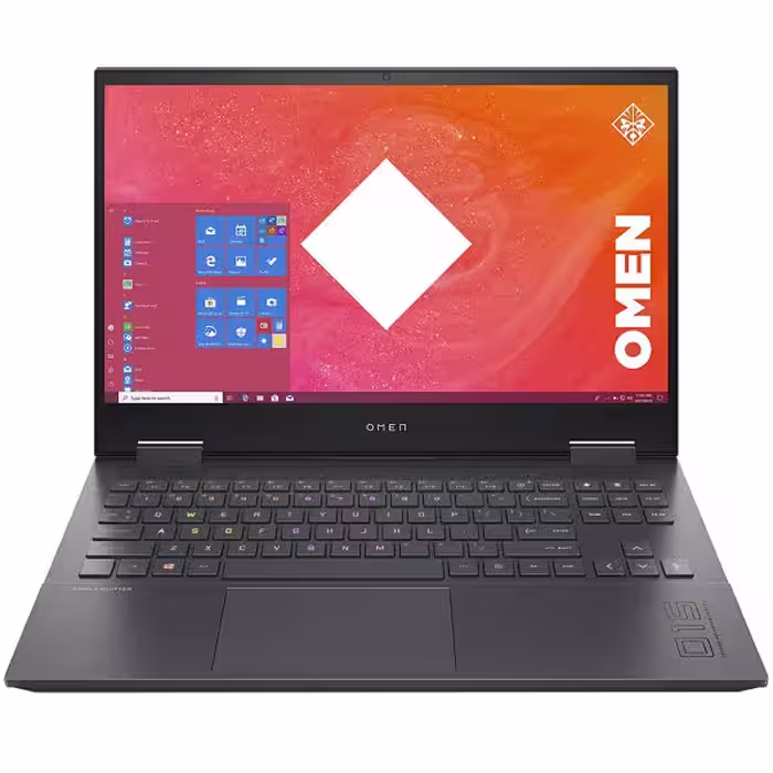 لپ تاپ گیمینگ 15 اینچی اچ پی مدل OMEN 15t-EN0013-A با پردازنده Ryzen 7، رم 16GB، حافظه 512GB SSD و گرافیک 6GB.