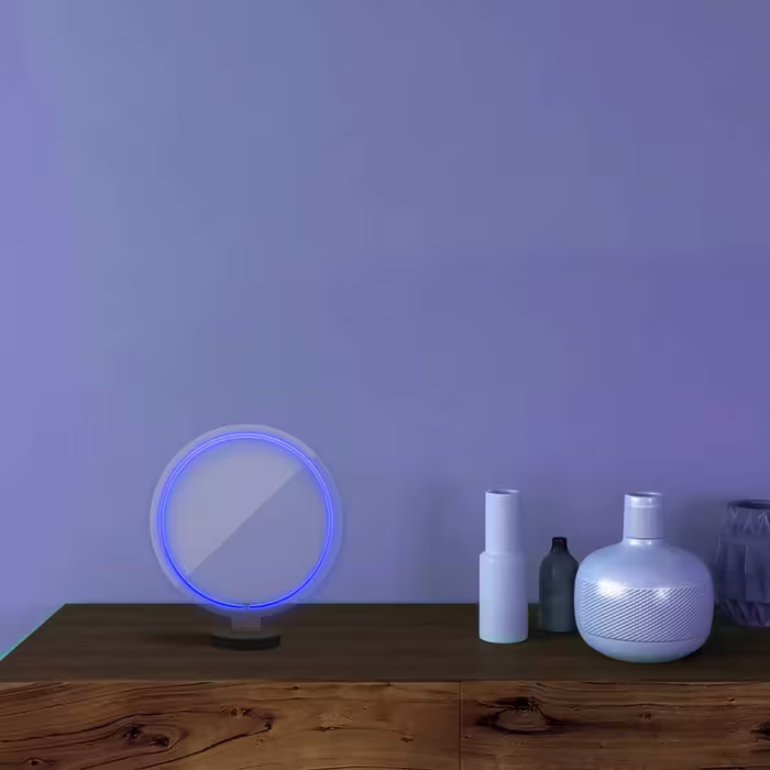 چراغ رومیزی ریموت دار مدل CIRCLE-GL_BL-GLASS