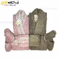 سرویس حوله عروس و داماد 10تکه گیپوردار برند GUMUS