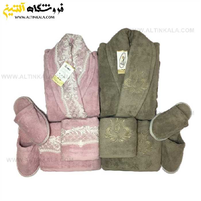 سرویس حوله عروس و داماد 10تکه گیپوردار برند GUMUS