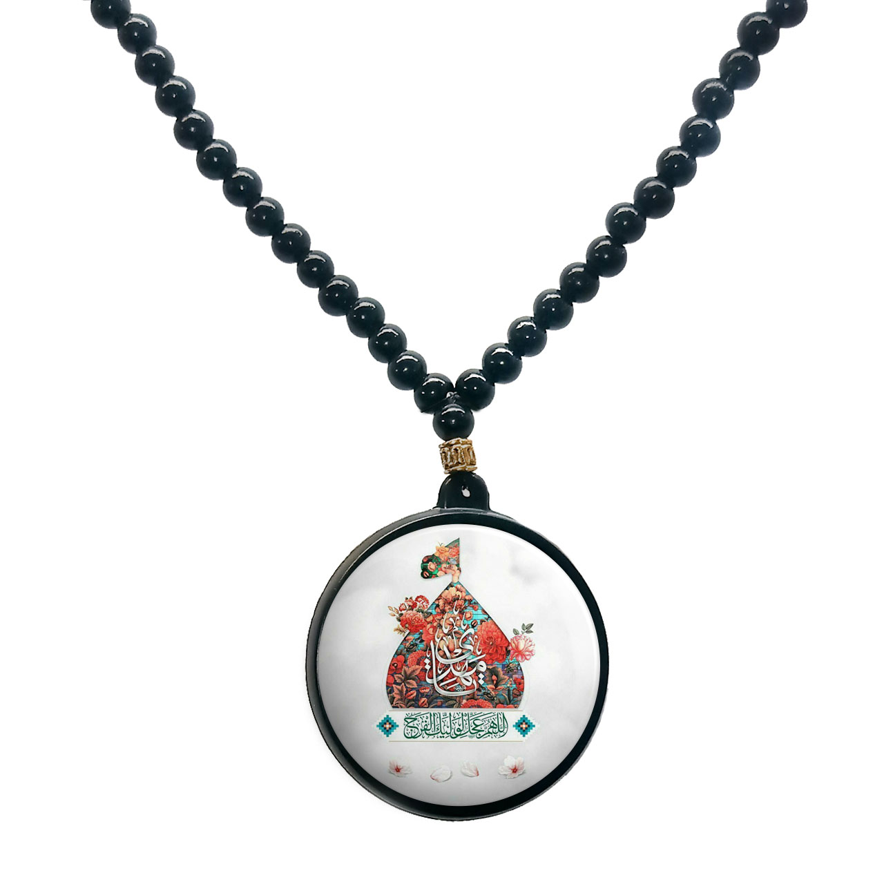 گردنبند پرمانه طرح امام زمان کد pmd.23641 مدل دو طرفه