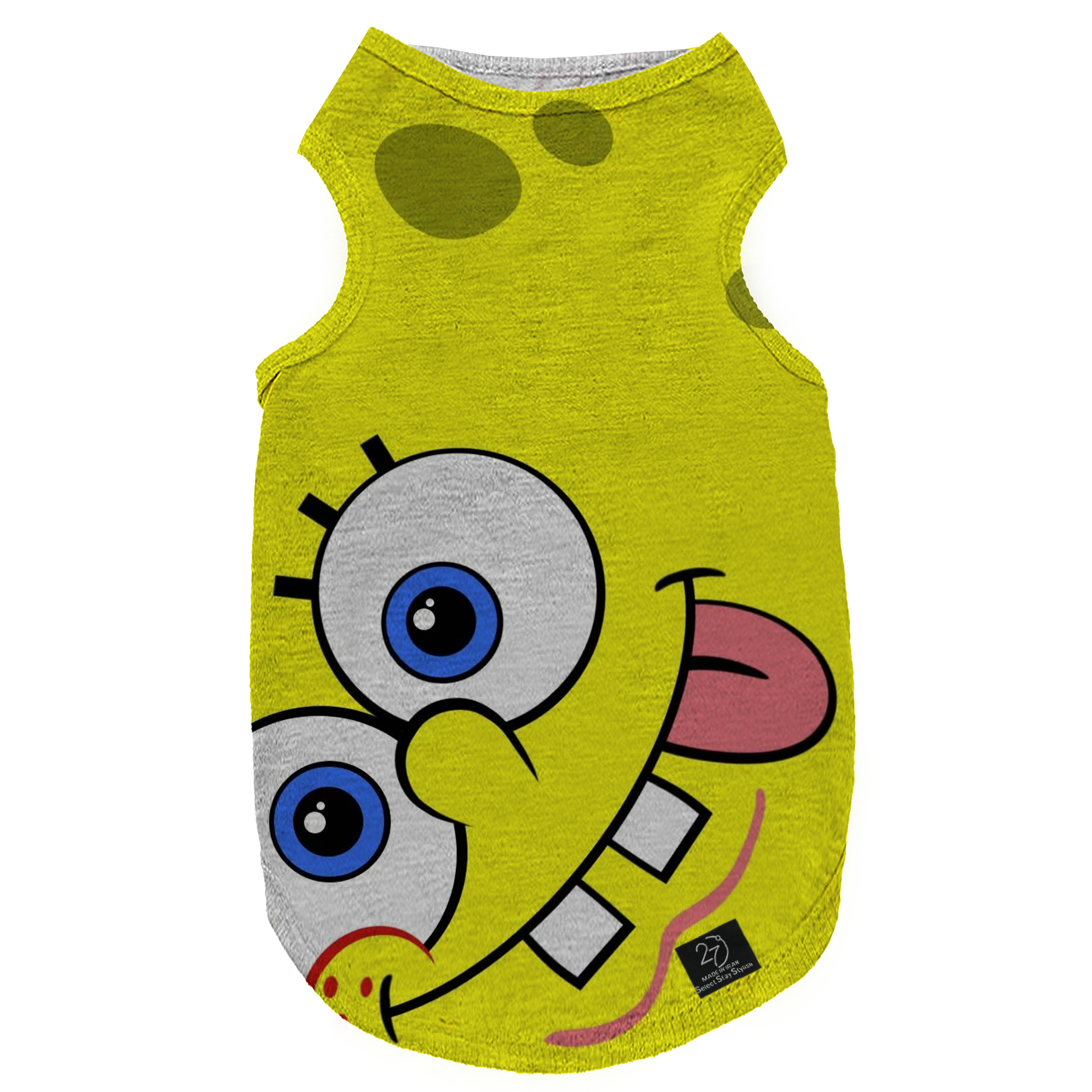 لباس سگ و گربه 27 طرح Bob Sponge کد MH147 سایز XL