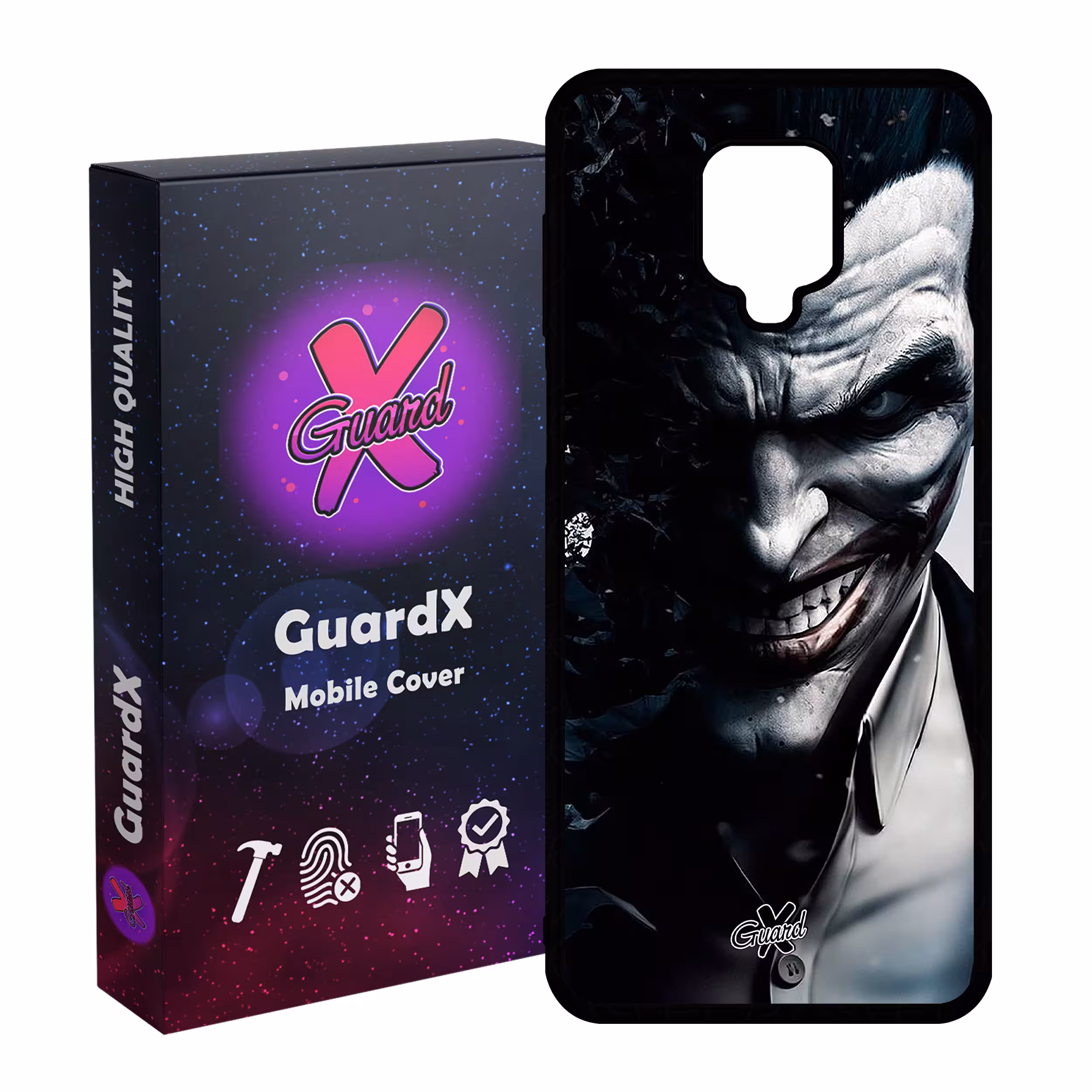 کاور گارد ایکس طرح جوکر مدل Glass10152 مناسب برای گوشی موبایل شیائومی Redmi Note 9S / Note 9 Pro / Note 9 Pro Max