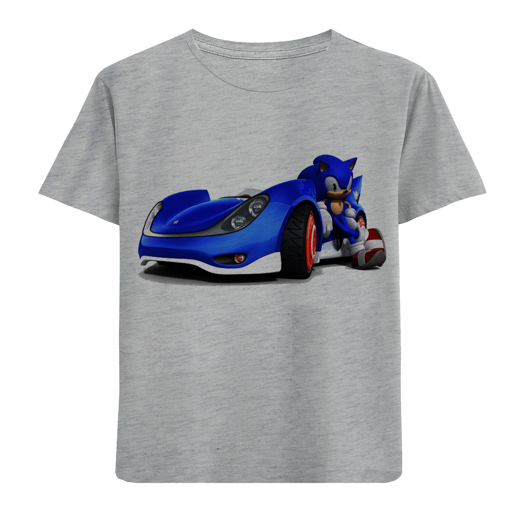 تی شرت آستین کوتاه بچگانه مدل ماشین سونیک F508