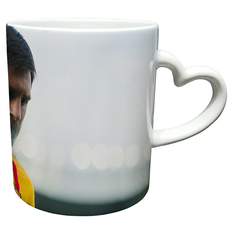 ماگ مدل دسته قلبی طرح مسی کد 56