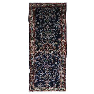 فرش قدیمی دستبافت کناره طول سه متری مدل MG165